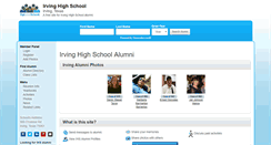 Desktop Screenshot of irvinghighschoolalumni.com